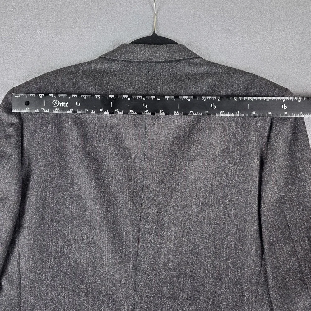 Nino Cerruti Blazer Mens 44‎ Gray Wool Pinstripe Sport Coat Hecht's Tailored USA